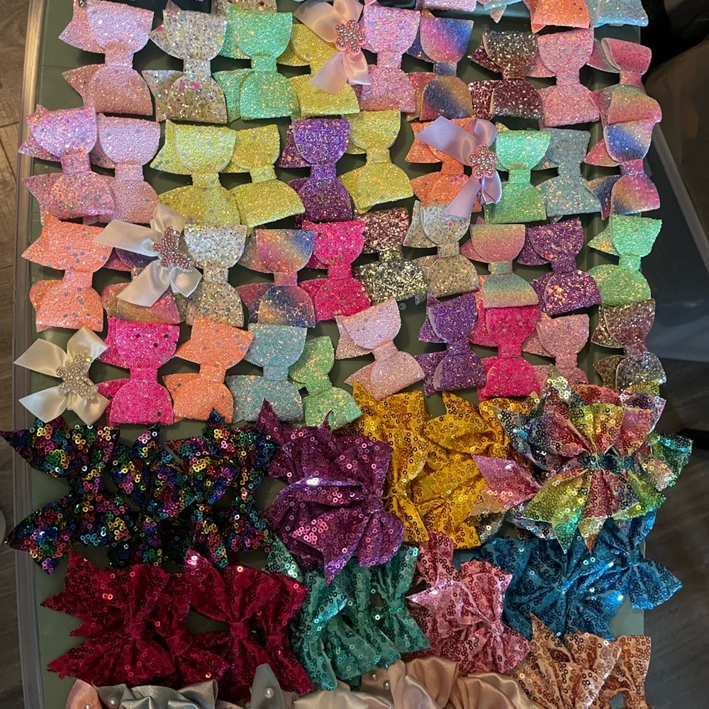 Colorful Glitter Hair Bows 100 total! 🎀
